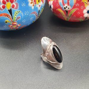 💜 Vintage Sterling Silver Boho Ring Size 7
